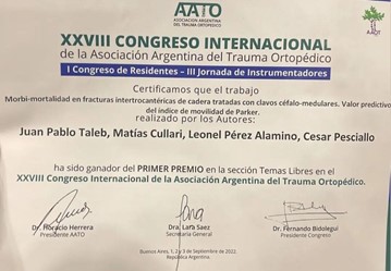 Imagen8 - Nuestros residentes premiados en el Congreso internacional de la Asociación Argentina de Trauma Ortopédico (AATO)